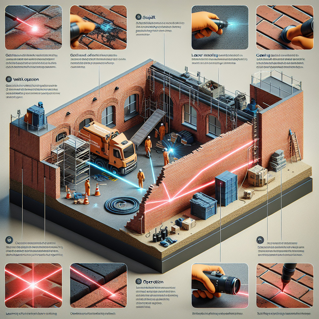 Verwendung von Lasersystemen zur Entfernung von Flecken von Ziegelfassaden